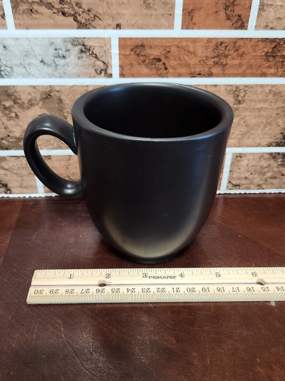 Pier 1 Matte Black Ceramic Mug with Handle